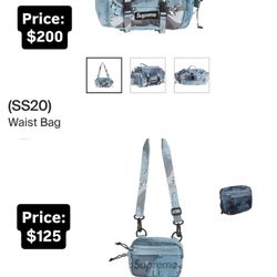 Supreme Blue Chocolate Chip Waist Bag & Shoulder Bag (Pick Up Only)