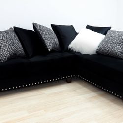 New Black Sofa Couch 