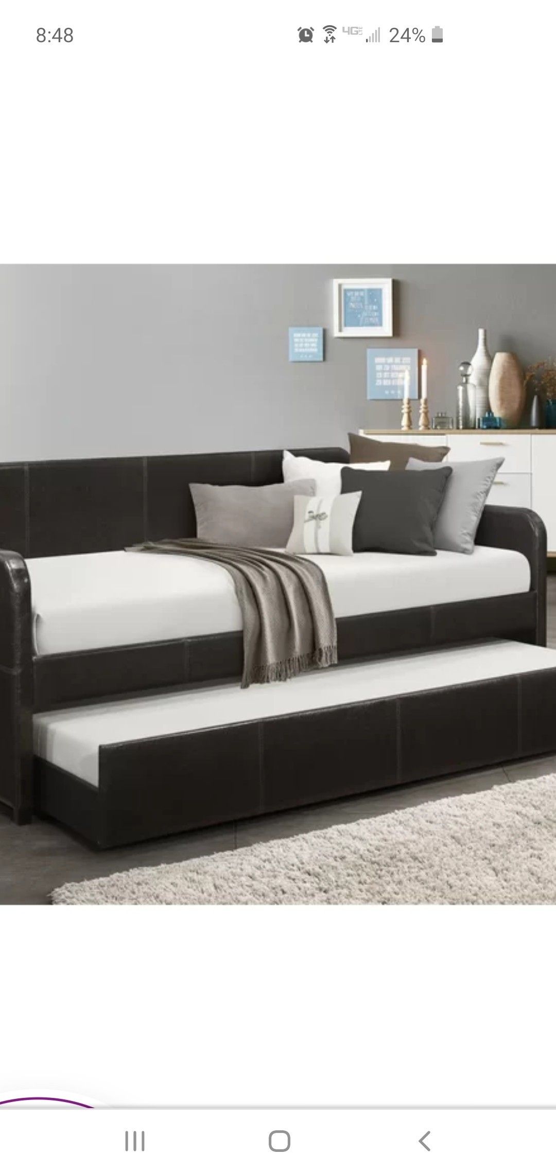 Bed frame with hideaway