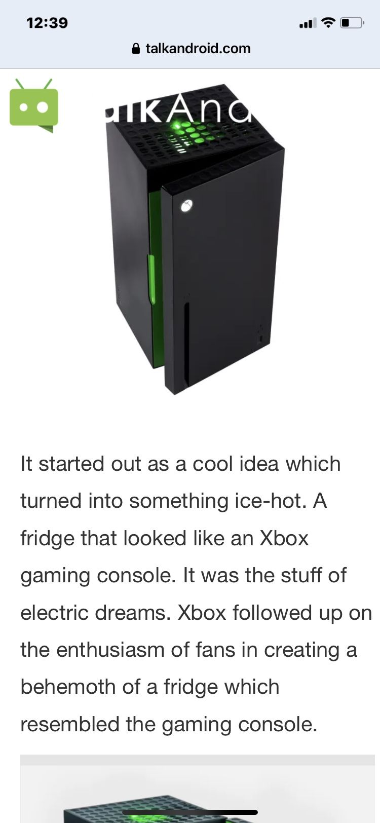 New Xbox Mine Refrigerator 
