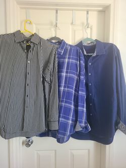 Robert Graham, Michael Kors, Bugachi Uomo Size L  3  Men's LG. Slv Shirts Shaped fit