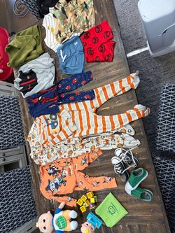 Toddler lot (shoes, clothes, puzzles, games)