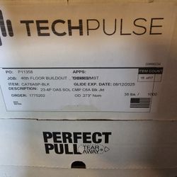 Cat 6A Shielded Pair-Black 23-4P OAS Sol CMP