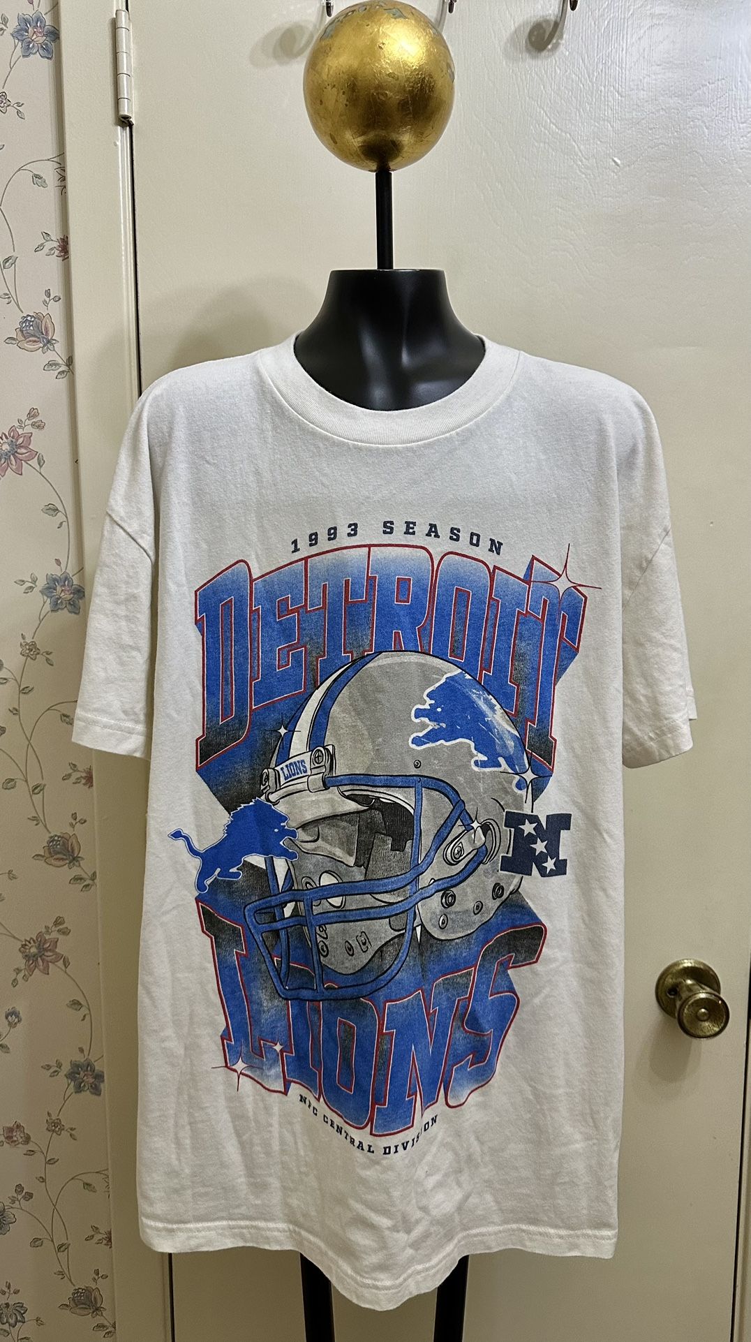 Abercrombie & Fitch NFL Detroit Lions 1993 Season T-shirt Size Large