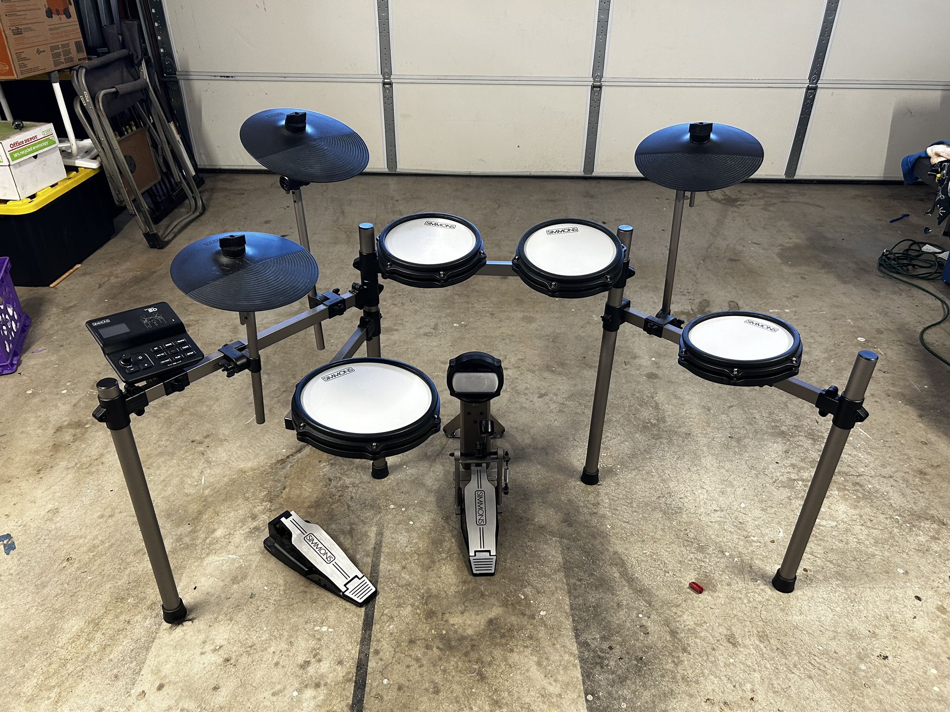 electric drumset simmons complete set