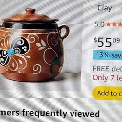 Vintage 1960 X-Large Mexican Clay Cooking Pot