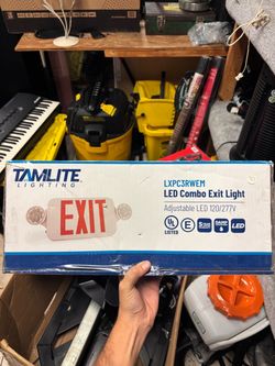 Tamlite LED Exit Emergency Light Combo LXPC3RWEM – 120/277V – New in Box