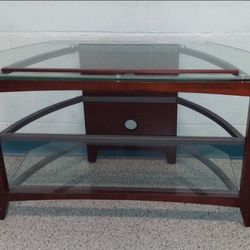 TV Console Media Glass Table