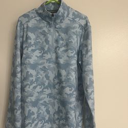 Boys Southern tide blue camo long sleeve pullover
