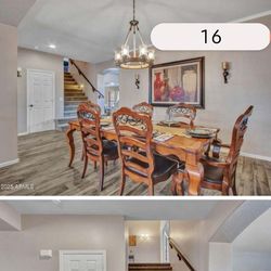 84" Dining Set Table With 6 Chairs (Fits Up To 8)