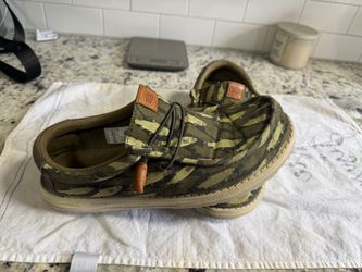 Hey Dude Slip-On Shoes Camo Fish Print