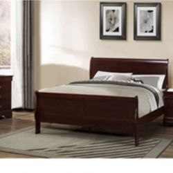 Modern Cherry Queen Size  Complete Bedroom Set. Mattress sold separately 