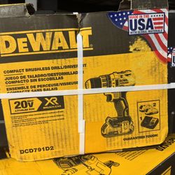 DEWALT 20V MAX Cordless Drill/Driver Kit, Brushless, 1/2-Inch (DCD791D2)
