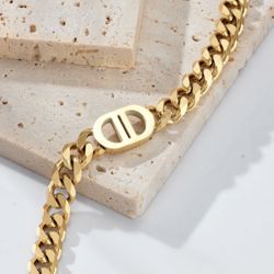 NEW 18K Gold Plated Cuban Link Chain Necklaces 