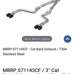 MBRP S71143CF /3" Cat Back Exhaust Challenger 