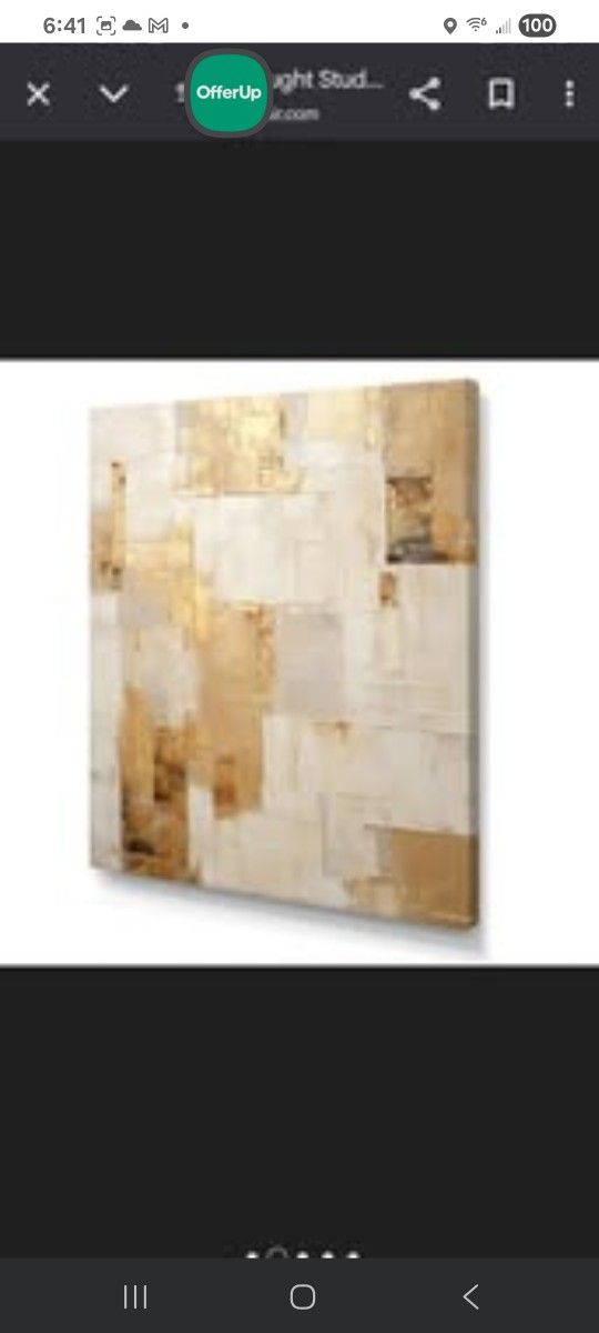 Large Abstract Shapes Wall Art,
44"H x 34"W x1.5"D