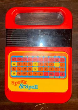 Speak & Spell like the one from Toy Story