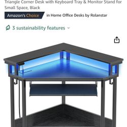 Rolanstar Corner Desk, 44.5" W x 34.5" H 