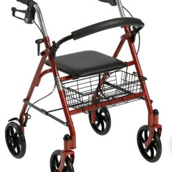 Pushing Wheelchair With Basket  