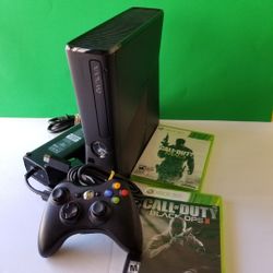 Xbox 360 Slim 4GB Completed With 2 Games Tested&Working  [Available Today]