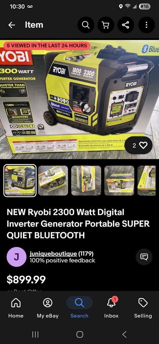 Ryobi Generator (Bluetooth)