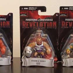 Netflix Masters of the Universe Revelation Eternia Minis Lot Of 3