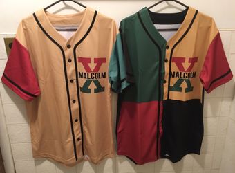 Malcolm X yellow baseball jersey ( sold individually)