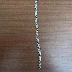 silver quarter carat diamond bracelet from Kay jewelry