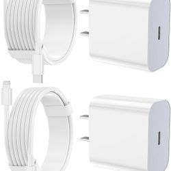 iPhone Charger Fast Charging 2 Pack Type C Wall Charger Block with 2 Pack [6FT&10FT] Long USB C to Lightning Cable for iPhone 14/13/12/12 Pro Max/11/X