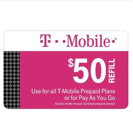 Unused Refill Card $50