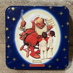 SNICKERS 1999 Santa Christmas Limited Edition Norman Rockwell Canister Tin 