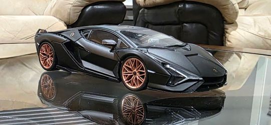 1/18 BBURAGO LAMBORGHINI SIAN FKP 37.   MATTE BLACK  COLOR