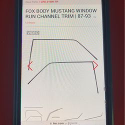 Mustang -Fox Body Window, Run Channel Trim