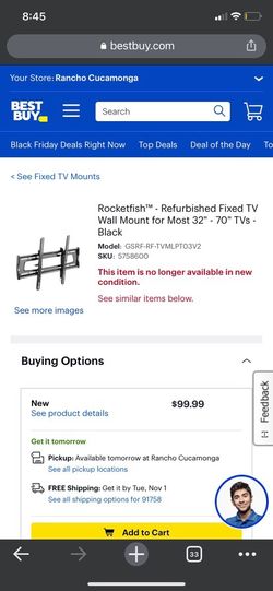 Rocket fish Tv Wall Mount 32 To 70 Inch $25 OBO
