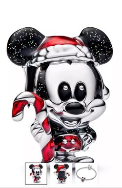 Santa Mickey Mouse Charm By Pandora X Disney