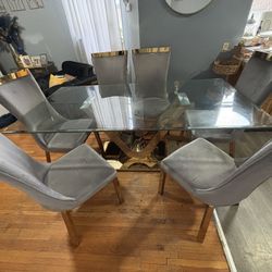 dining room table and 6 chairs