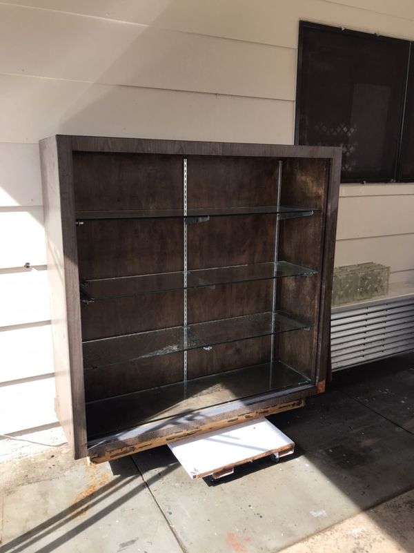 Wood With Glass Shelves Display Cabinet Furniture In Las Vegas Nv Wood With Glass Shelves Display Cabinet Furniture In Las Vegas Nv Offerup