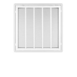 Shoemaker 24" x 24" Stamped Face Filter Grille, 2" Housing, White