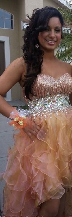 BEAUTIFUL ROSE GOLD PROM DRESSS