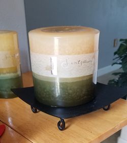 Iron metal candle holder