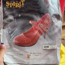 Halloween Spirit Sparkly Red Heels BNIB