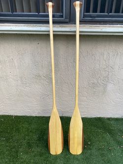 Pair of 59.5 Inch Wood Oars - Paddles - See My Items