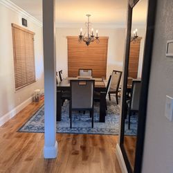 Dinning Set. Chocolate Brown Dining Table 6 Chairs.