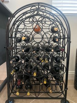 Wrought Iron Wine Rack