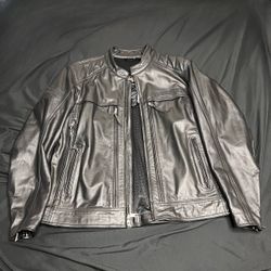 Harley-Davidson Genuine MotorClothes Men's Black Buffalohide Leather Motorcycle Jacket – Size XL (Like New)