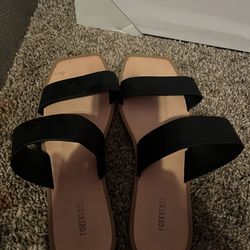 Brown And Black Sandals