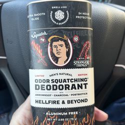STRANGER THINGS Dr. Squatch Men's Natural Deodorant in the Hellfire & Beyond scent