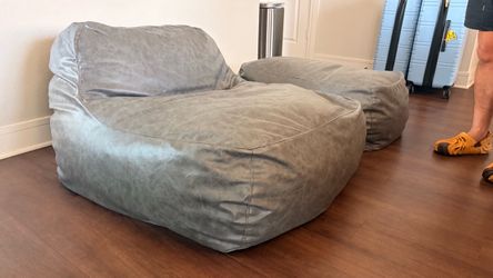 Palermo House - Dume Lounge Chair + Ottoman - Charcoal