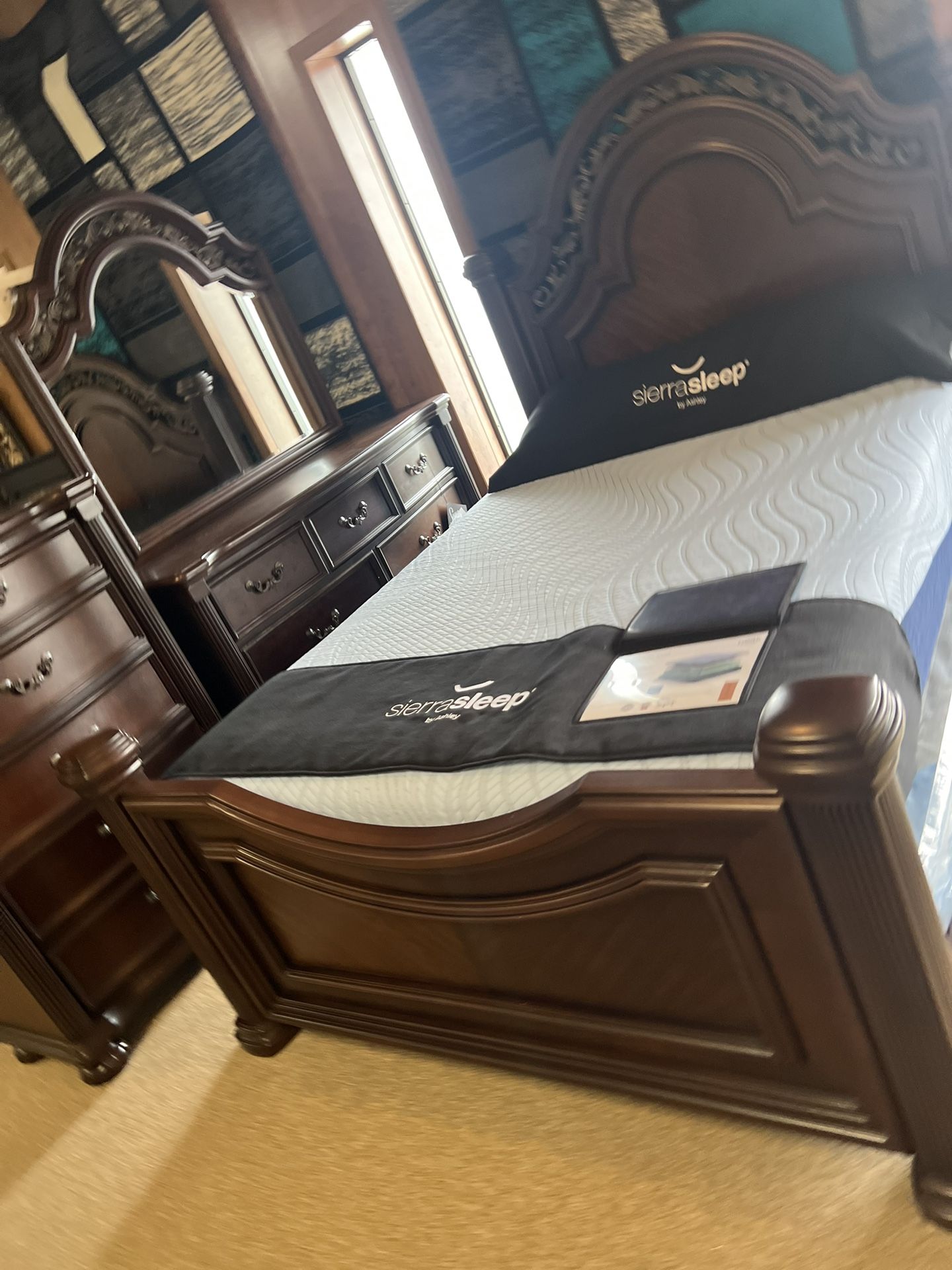 Deep Cherry Four Piece Bedroom Suite!