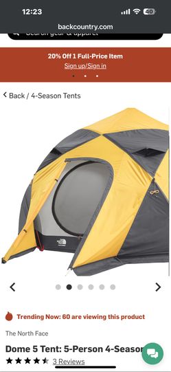 North Face Dome 5 Tent - New 5 Person 4 Season Extreme Weather